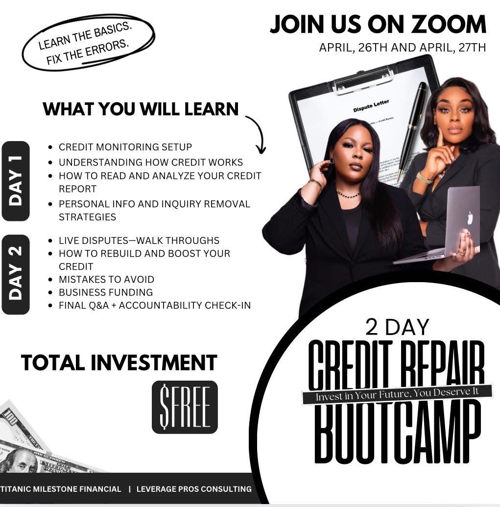 2 Day Credit repair Bootcamp (Replay)