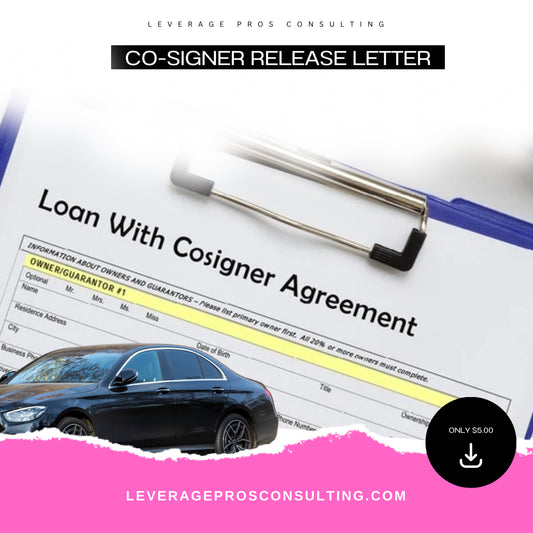 Co-Signer Release Letter