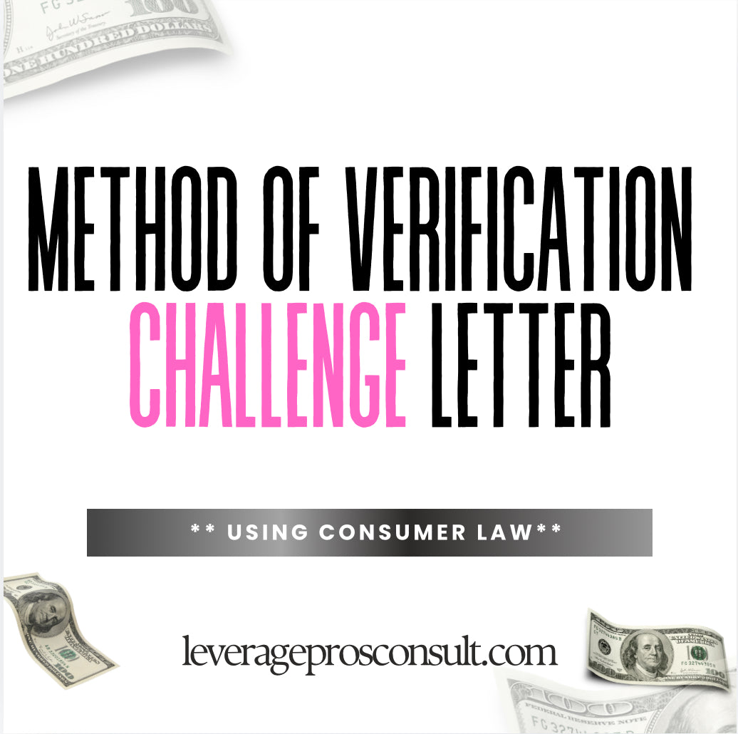 Method Of Verification Challenge Letters